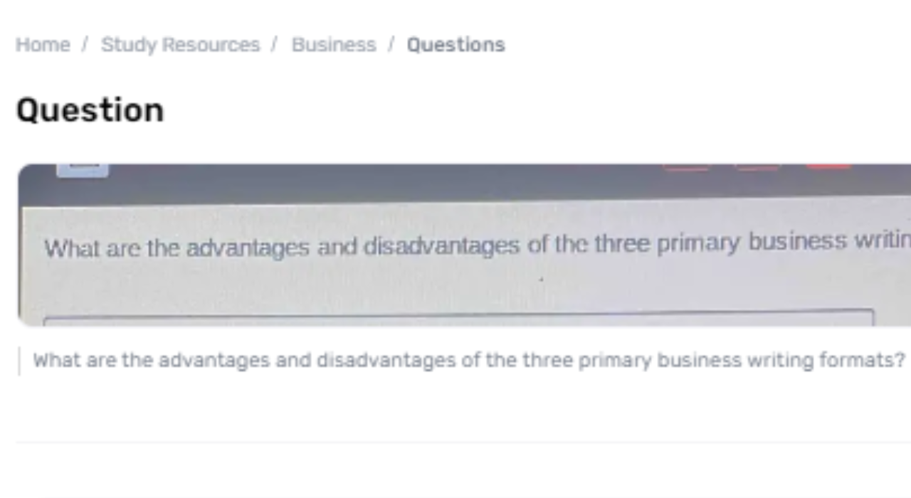 Pros and Cons of the Three Main Business Writing Formats
